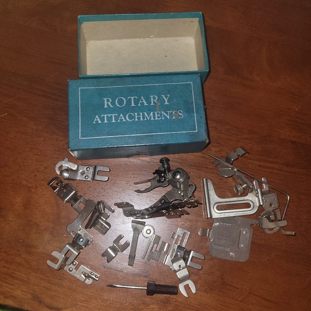Vintage Rotary Attachments Singer Griest Antique Sewing Lot with box